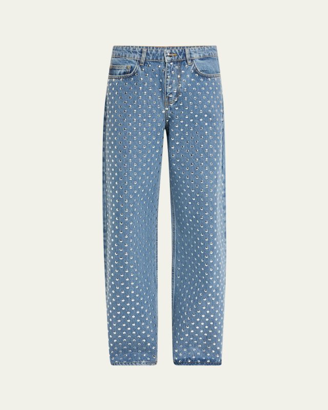 Studded Denim Pants